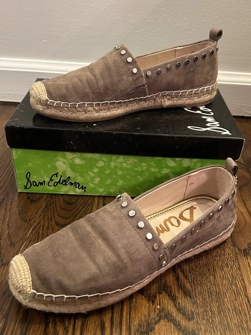 Sam Edelman Koda Suede Studded Espadrille Slip-Ons